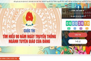 由VCNET網站展開的“瞭解黨宣教部門傳統日90週年”比賽目前進入第十週賽程。（圖源：網站截圖）