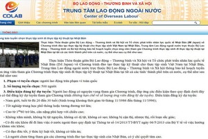 日本招技術實習生。（圖源：網站截圖）