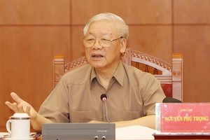 黨中央辦事處在總書記、國家主席阮富仲主持會議。（圖源：越通社）