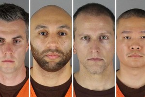 跪殺黑人案四名涉事警察。（圖源：互聯網）