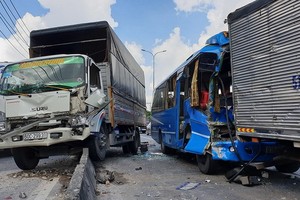 追尾事故現場。（圖源：阮新）