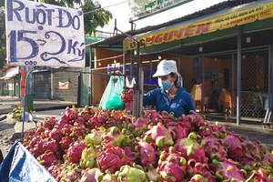 圖為街邊隨時可見的一個火龍果移動銷售攤。（圖源：玉映）
