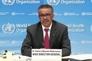 世衛組織總幹事譚德塞稱，新冠病毒仍在全球肆虐。