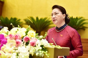 國會主席阮氏金銀獲選為國家選舉委員會主席。（圖源：VOV）