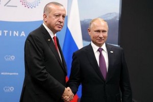 土耳其總統埃爾多安（左）與俄羅斯總統普京。（圖源：互聯網）