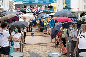 受新冠肺炎疫情影響暫停開放四個多月的香港海洋公園13日正式恢復運營。（圖源：互聯網）
