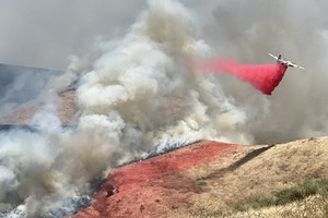 消防當局出動救火飛機。（圖源：互聯網）