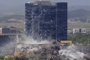 朝鮮近日炸毀位於開城的朝韓聯絡辦公室，使韓朝緊張關係再度升溫。（圖源：AP）