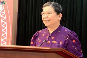 黨中央政治局委員、國會常務副主席從氏放在會上發表講話。（圖源：VOV）