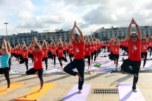 廣寧省「國際瑜伽日」活動。（圖源：互聯網）