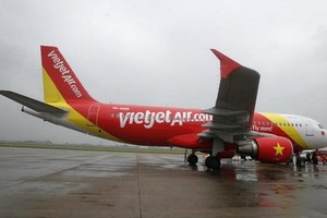 VJ139號航班因機上一名女乘客爭吵事件造成啟航時間被推遲。（圖源：VJC）