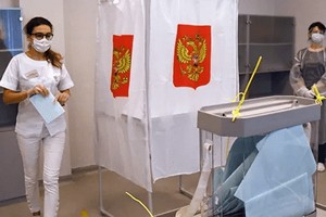 當地時間25日，俄羅斯憲法修正案全民公投正式啟動，俄民眾6月25日至7月1日期間可到投票點參與投票。（圖源：互聯網）
