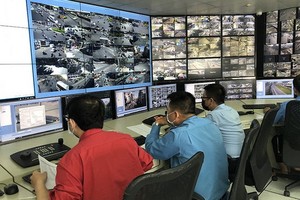 對市中心區14條街道實施非現場處罰的監控攝像系統。