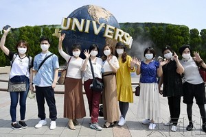 日本環球影城開始接待全國遊客。（圖源：共同社）