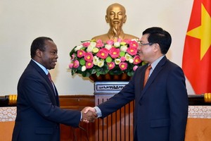 政府副總理、外交部長范平明（右）接見安哥拉駐越大使費爾南德斯。（圖源：俊英）