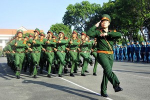 2020年市武裝力量國防體育會開幕儀式現場一瞥。（圖源：光輝）