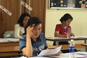 今日開始高中畢業試評分。（圖源：葉安）