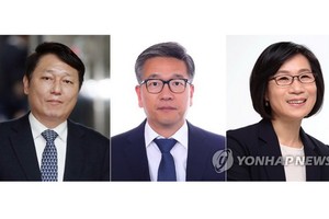 左起依次為崔宰誠、金宗浩和金霽南。（圖源：韓聯社）
