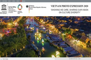 聯合國教科文組織與德國駐河內大使館配合舉辦主題為“推廣與分享多彩文化視野”的2020年越南圖片比賽。（圖源：網站截圖）