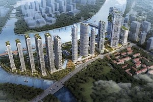 西貢-巴遜複合區總體透視圖。（圖源：互聯網）