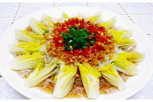 蒜蓉粉絲蒸娃娃菜。（示意圖源：互聯網）