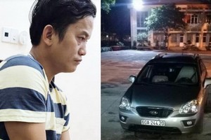 被捕的肇事司機及汽車。（圖源：警方提供）