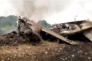 飛機墜毀現場。（圖源：互聯網）