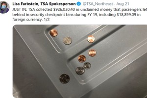 美國運輸安全管理局發言人麗莎·法布斯坦推文截圖。