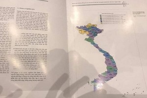 無黃沙與長沙群島的越南地圖的資料已被回收。（圖源：玉顯）