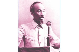 距今75年前胡志明主席在巴亭廣場宣讀《獨立宣言》