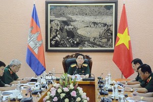 國防部長吳春歷大將主持會議。（圖源：文孝）