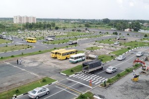 圖為汽車駕訓場。