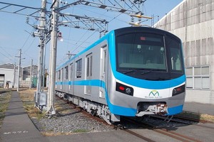 濱城-仙泉地鐵1號線的首輛列車將於10月運抵本市。（圖源：HCMC Metro）