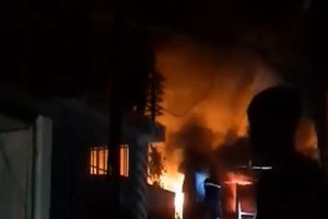 火警現場。（圖源：視頻截圖）