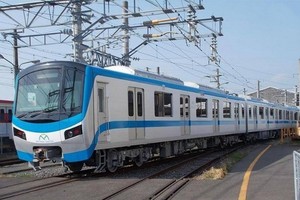 濱城-仙泉地鐵1號線的首輛列車廂預計下月8日抵達本市港口。（圖源：HCMC Metro）