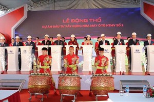 HTMV2 項目動工儀式。（圖源：越通社）
