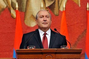亞美尼亞共和國總統阿爾緬‧薩爾基相。（圖源：Armen Press）