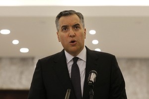 9月26日，黎巴嫩候任總理穆斯塔法·阿迪卜在黎巴嫩總統府宣佈放棄組閣。（圖源：新華社）