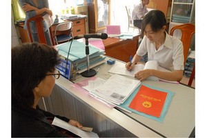 民眾在辦理土地使用權證書手續。（圖源：TNO）