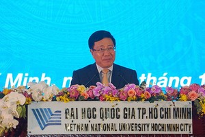 政府副總理范平明在典禮上發表講話。（圖源：VOH）