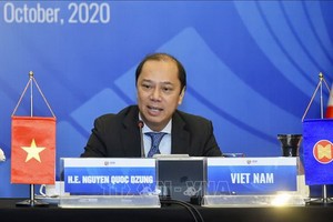 外交部副部長阮國勇主持東盟高級官員視像會議。（圖源：越通社）