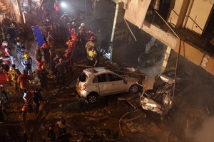 黎巴嫩首都貝魯特一社區發生爆炸。（圖源：路透社）