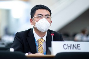 2020年6月30日，中國代表出席在日內瓦舉行的人權理事會第44屆會議。（圖源：聯合國）