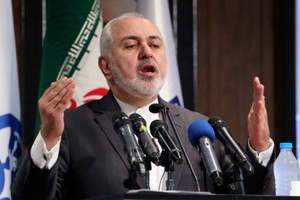 伊朗外長扎里夫在首都德黑蘭發表。（圖源：AFP）