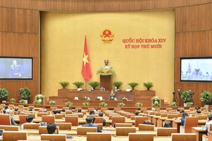 第十四屆國會第十次會議現場。（圖源：Quochoi.vn）