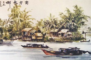 丐冷水上市集　黃賢偉　畫