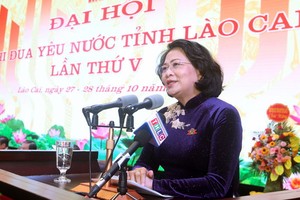 國家副主席鄧氏玉盛在大會上發表指導意見。（圖源：越通社）