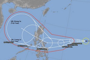 10號颱風的移動方向。（圖源：JMA）