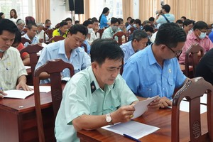 “優秀保安員”比賽現場一隅。