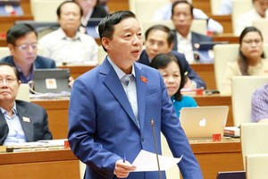 資源與環境部長陳紅河回答國會代表所關注問題。（圖源：越通社）